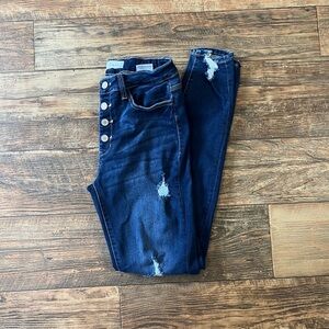 KanCan Blue Skinny Distressed Jeans
